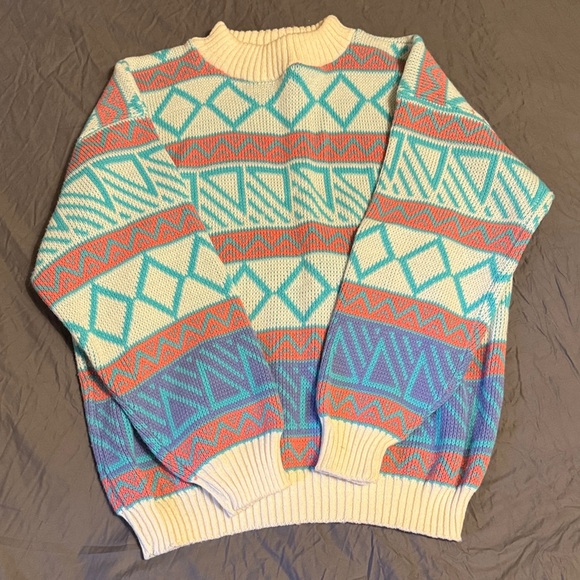 threadneedle street Sweaters - Vibrant Geometric Crewneck Sweater